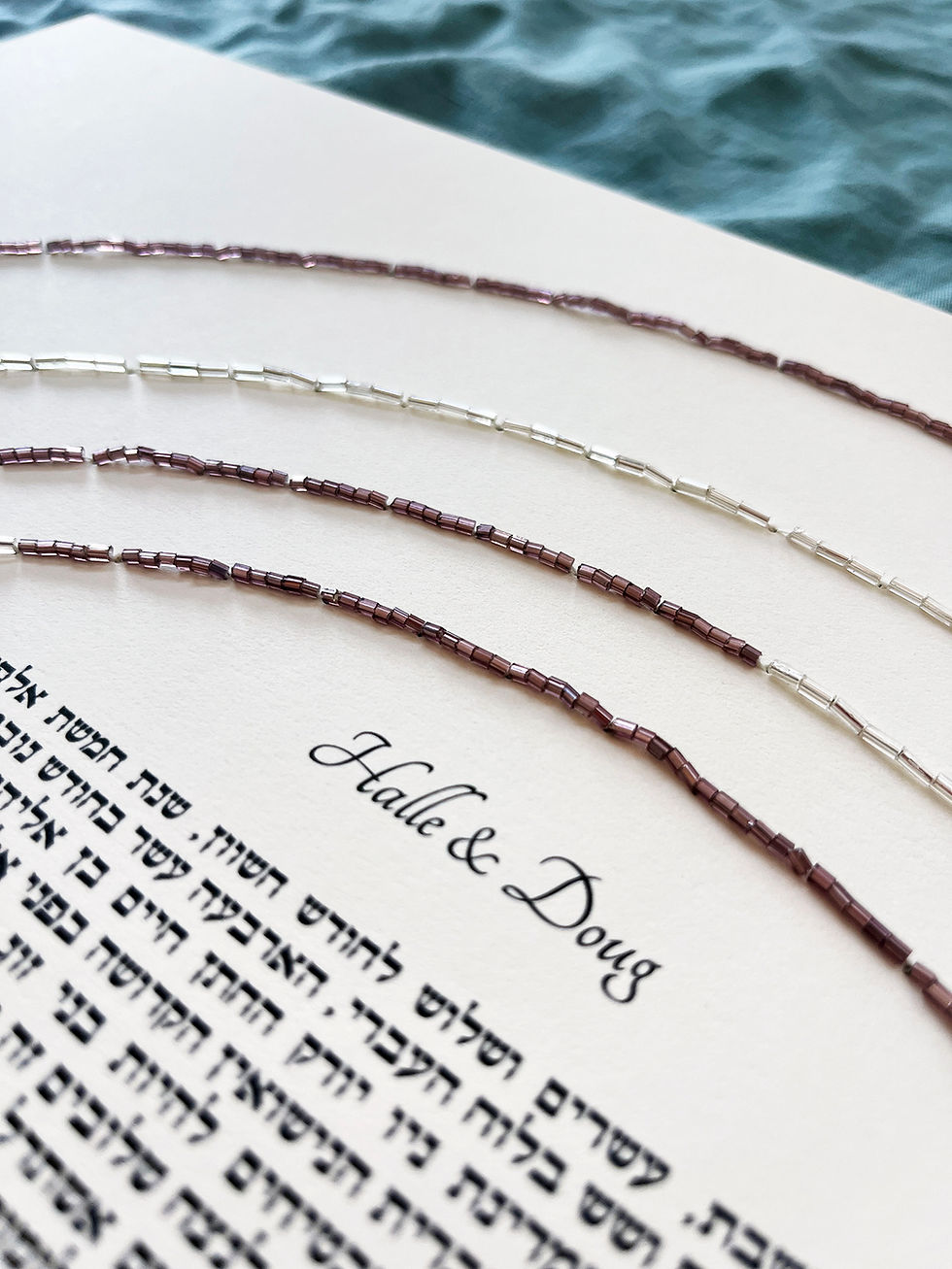 Thumbnail: Multi-color Delphi Beaded Ketubah