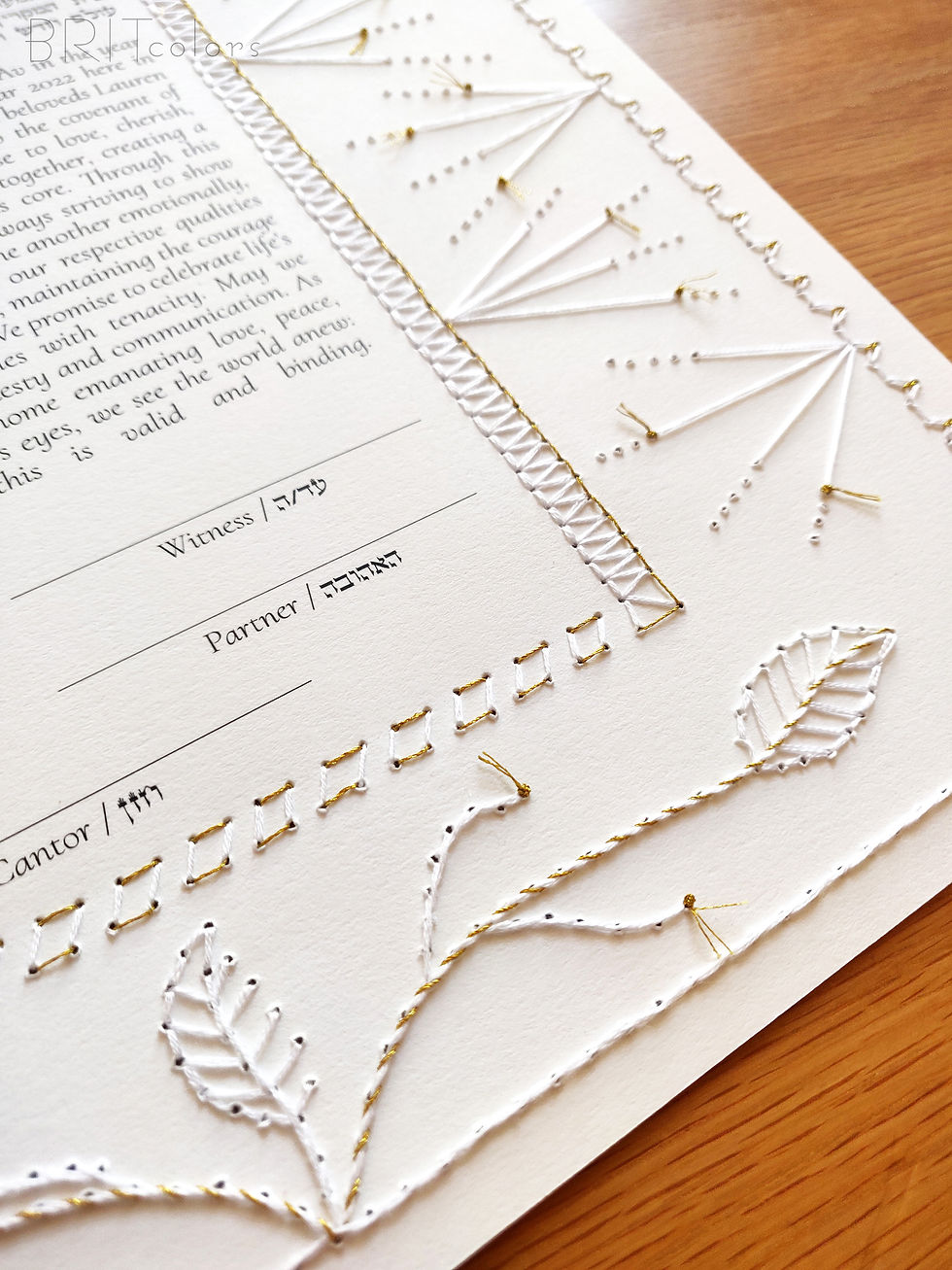 Thumbnail: "Desert" Embroidered Ketubah