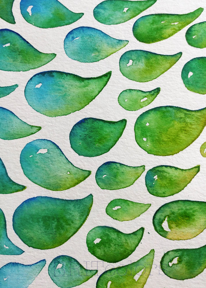 Thumbnail: "Forrest Drops" Handmade or Print Watercolor Ketubah
