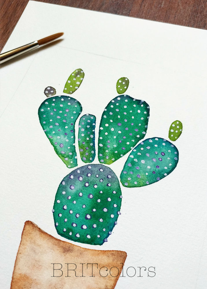 Watercolor Cactus Print