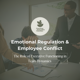 A banner with image of two people in an office; one is stressed, holding head, the other points as a background