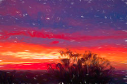 =2nd Small Print Sunset At Lighting Ridg