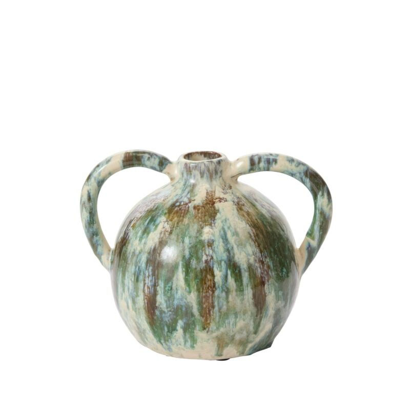 Two Handle Drip Glazed Jug