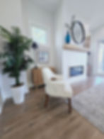 beachy modern living room