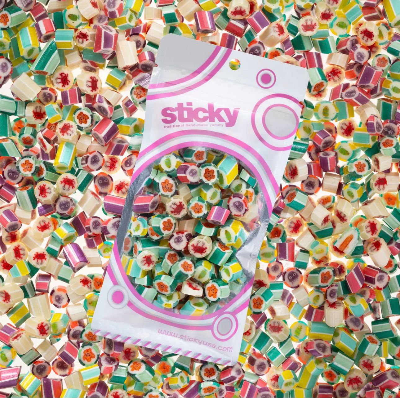 Ocean Mix! Hard Candy Bag 3.5 oz, Sticky Brand