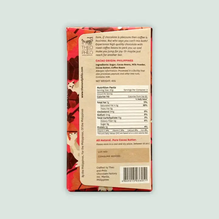 Thumbnail: Theo & Philo Milk Chocolate Bar w/ Barako Coffee 
