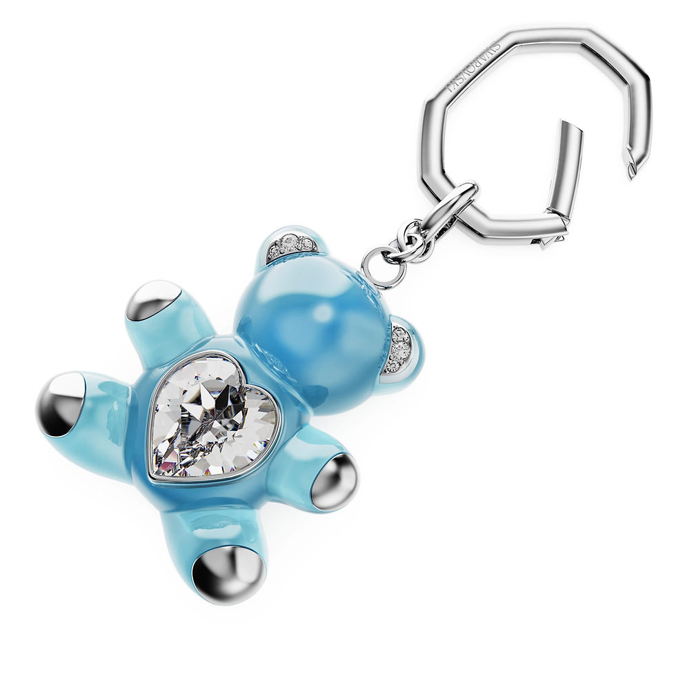Miniatura: Swarovski -  PORTACHIAVI TEDDY, ORSO, BLU, PLACCATO RODIO 5733826