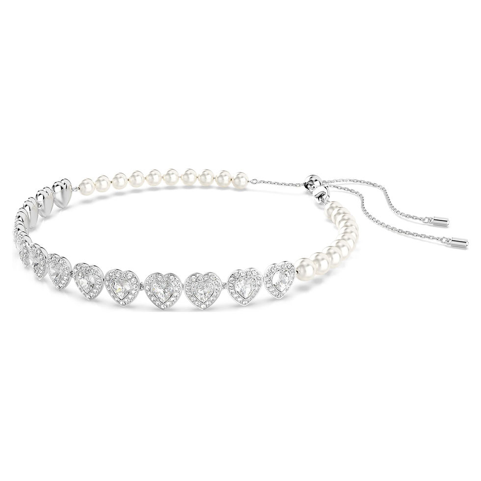 Miniatura: Swarovski -  GIROCOLLO ARIANA GRANDE X SWAROVSKI, CRYSTAL PEARL, CUORE 5720861