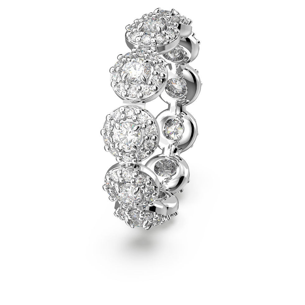 Miniatura: Swarovski -  ANELLO UNA ANGELIC, TAGLIO ROUND, BIANCO, PLACCATO RODIO 5642609