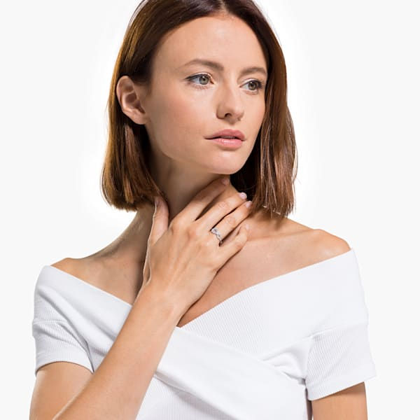 Miniatura: Swarovski - ANELLO SWAROVSKI INFINITY, BIANCO, PLACCATO RODIO 5535410