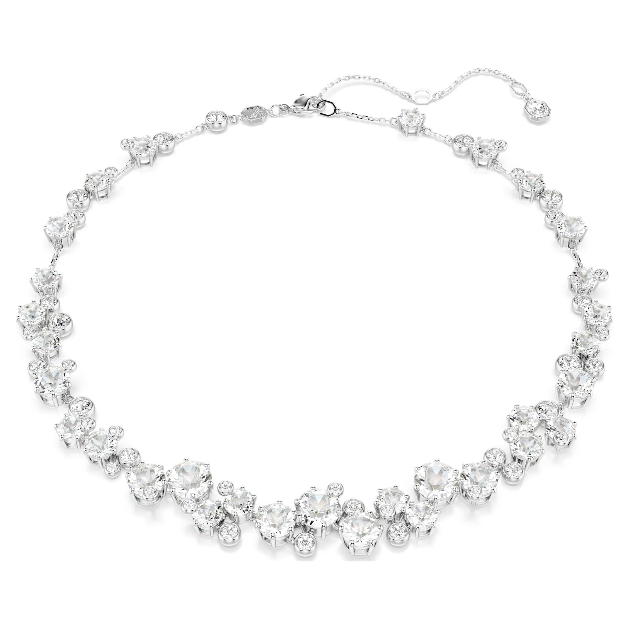 Swarovsky - COLLANA CONSTELLA, TAGLIO ROUND, BIANCA, PLACCATO RODIO 5722472