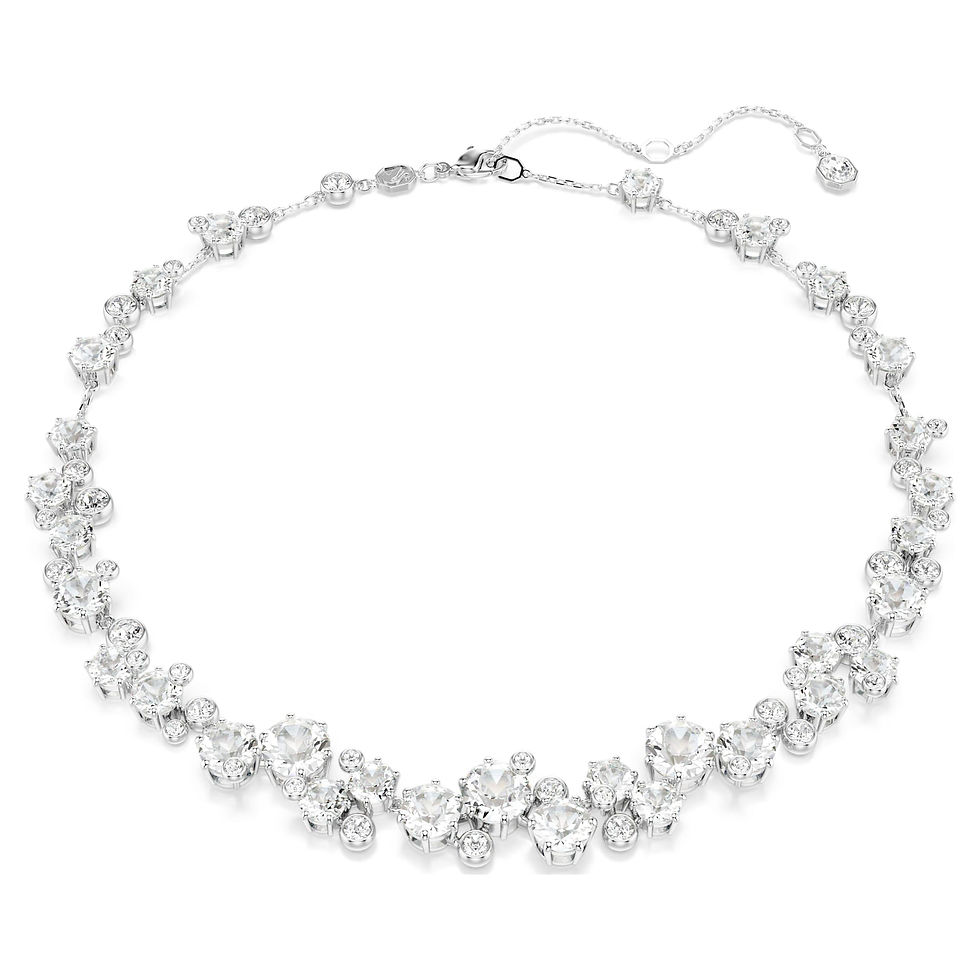 Swarovsky - COLLANA CONSTELLA, TAGLIO ROUND, BIANCA, PLACCATO RODIO 5722472