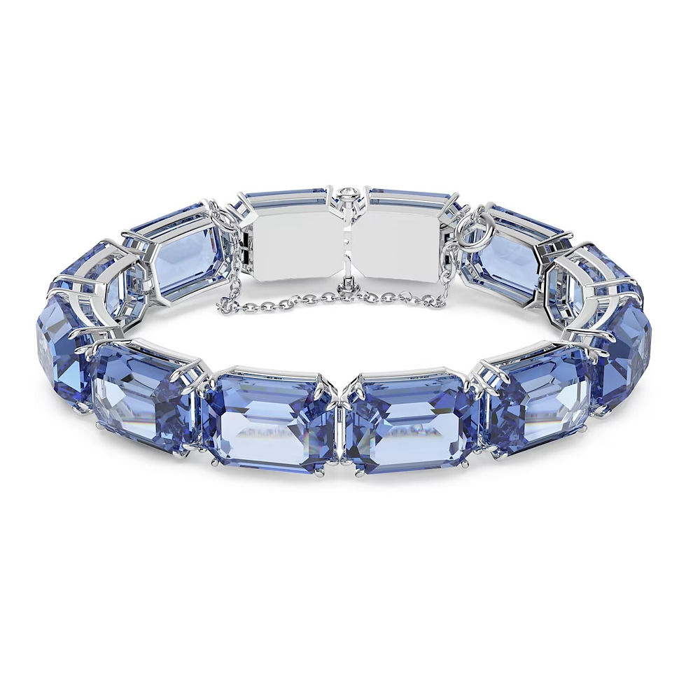 Swarovski - BRACCIALETTO MILLENIA TAGLIO OTTAGONALE, BLU, PLACCATO RODIO 5614927