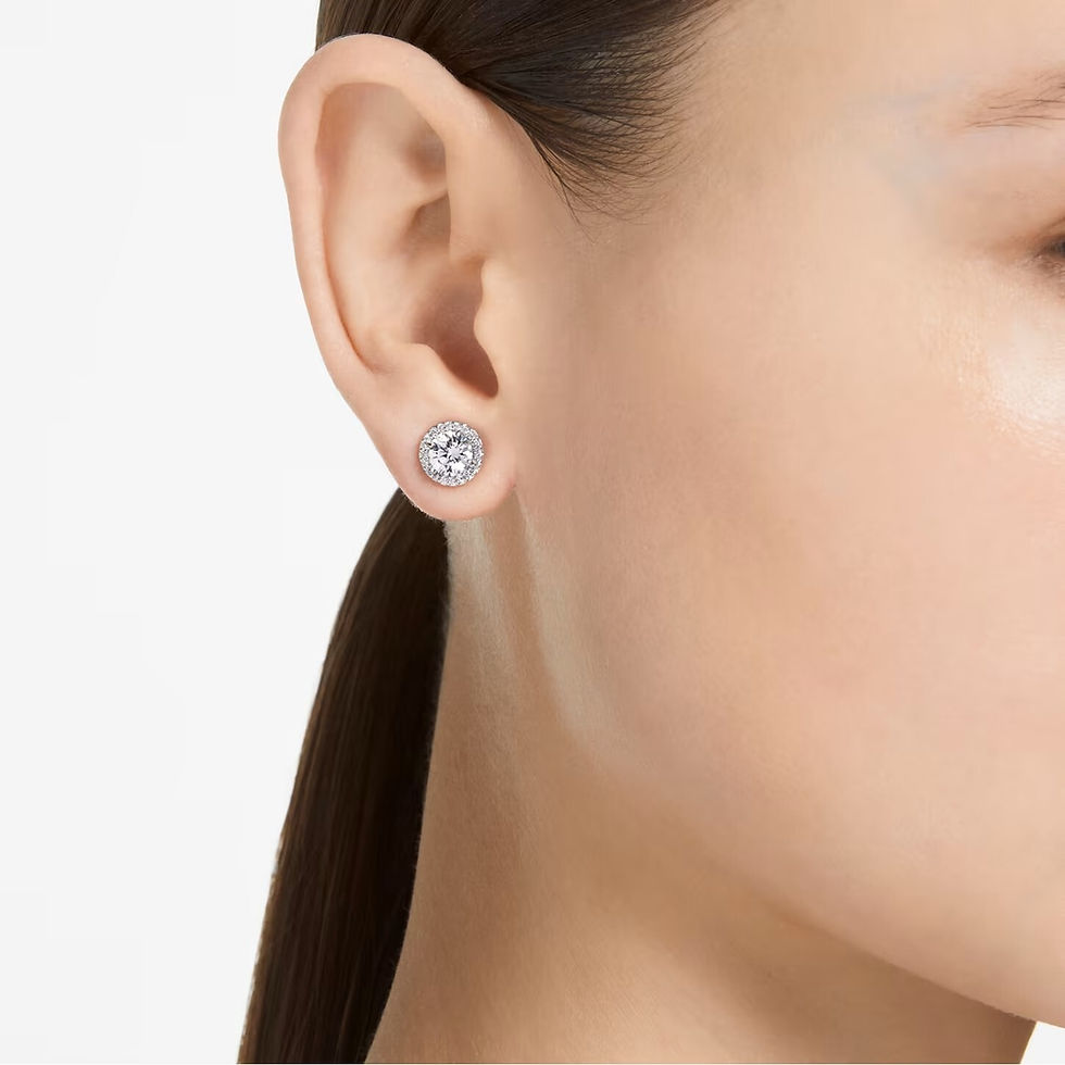 Miniatura: Swarovski - ORECCHINI A LOBO CONSTELLA TONDO, PAVÉ, BIANCHI, PLAC RO 5636269