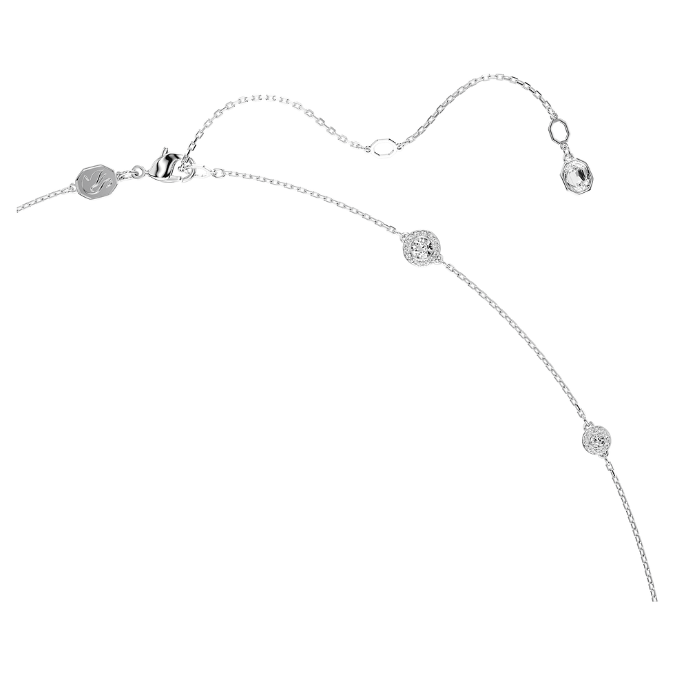 Miniatura: Swarovski -  COLLANA UNA ANGELIC, TAGLIO ROUND, BIANCA, PLACCATO RODIO 5733197