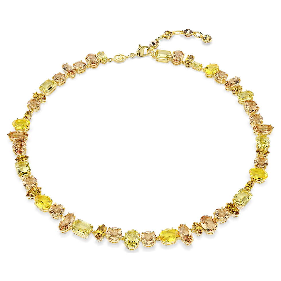 Swarovski - COLLANA GEMA, TAGLIO MISTO, GIALLO, PLACCATO COLOR ORO 5718071