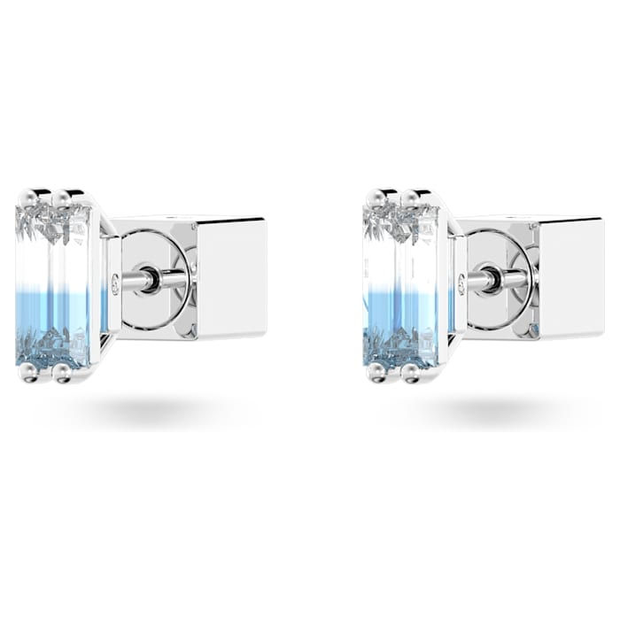 Miniatura: Swarovski - ORECCHINI A LOBO STILLATAGLIO CUSHION, BLU, PLACCATO RODIO 5639132