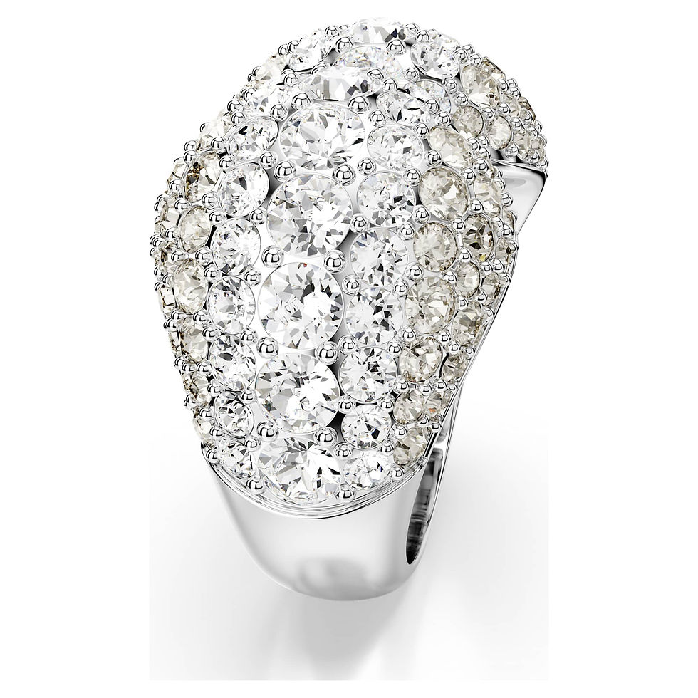 Miniatura: Swarovski -  ANELLO COCKTAIL SUBLIMA, TAGLIO ROUND, BIANCO, PLAC RODIO 5702419