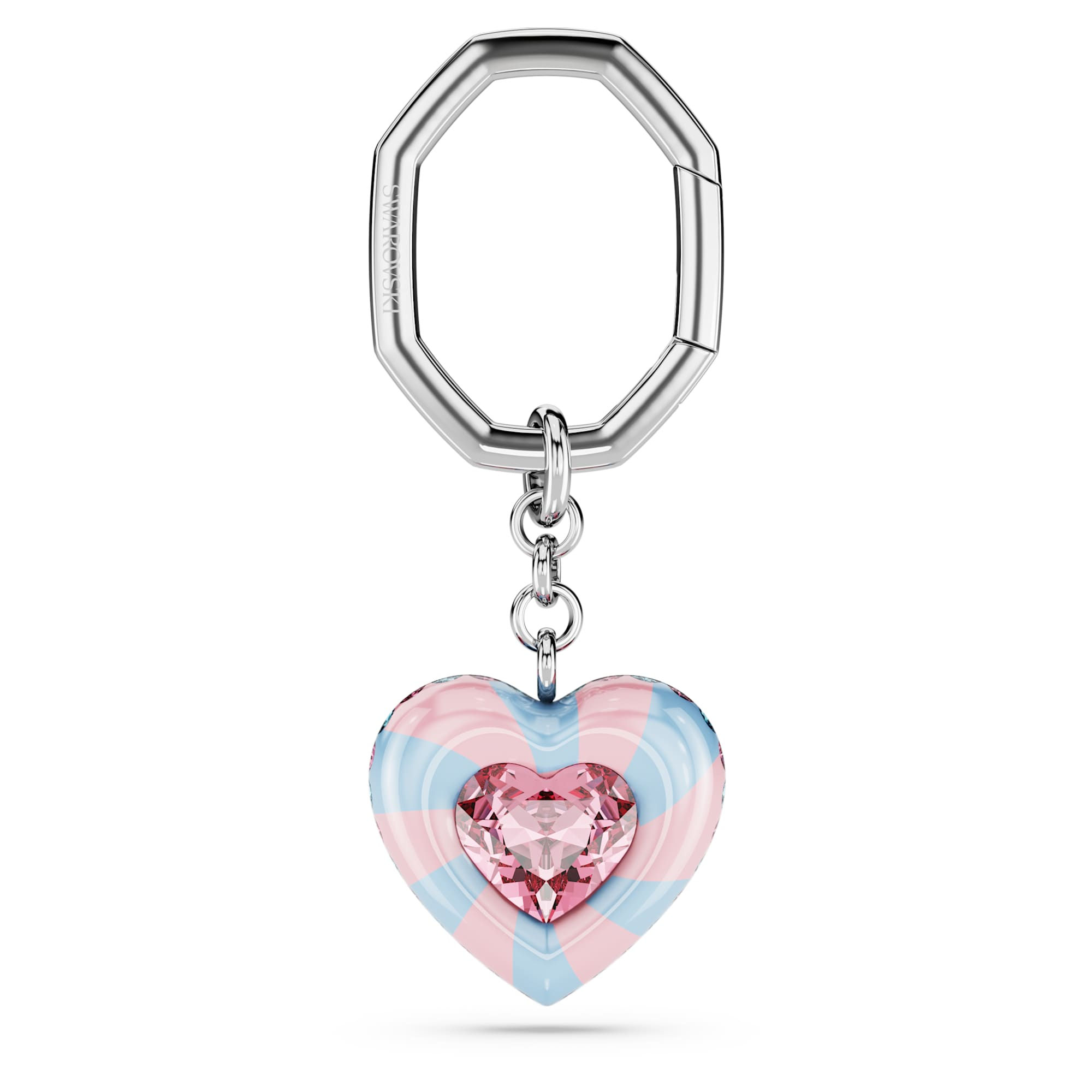 Swarovski - PORTACHIAVI, TAGLIO HEART, CUORE, MULTICOLORE, PLAC RODIO 5713882