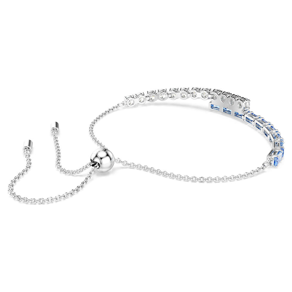Miniatura: Swarovski -  BRACCIALE TENNIS MATRIX, TAGLIO MISTO, BLU, PLACCATO RODIO 5732266