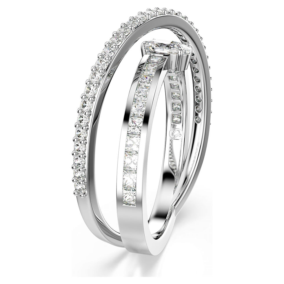 Miniatura: Swarovski -  ANELLO HYPERBOLA, TAGLIO MISTO, BIANCO, PLACCATO RODIO 5691232