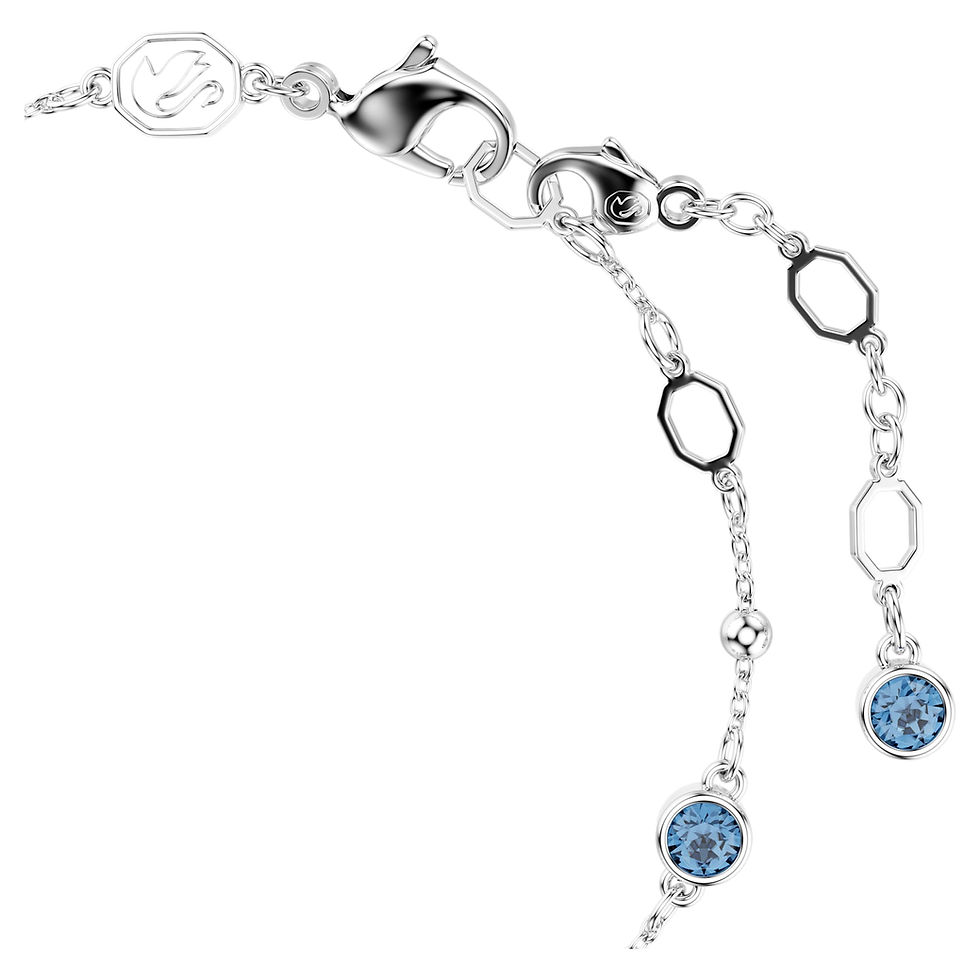 Miniatura: Swarovski -  BRACCIALETTO IMBER, TAGLIO ROUND, BLU, PLACCATO RODIO 5730679