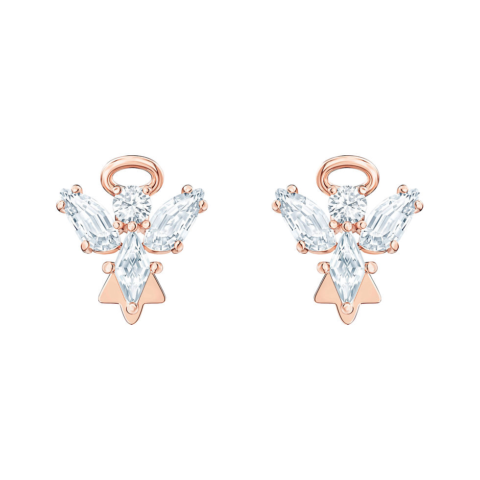 Swarovski - ORECCHINI STUD MAGIC ANGEL, BIANCO, PLACCATO ORO ROSA 5498971