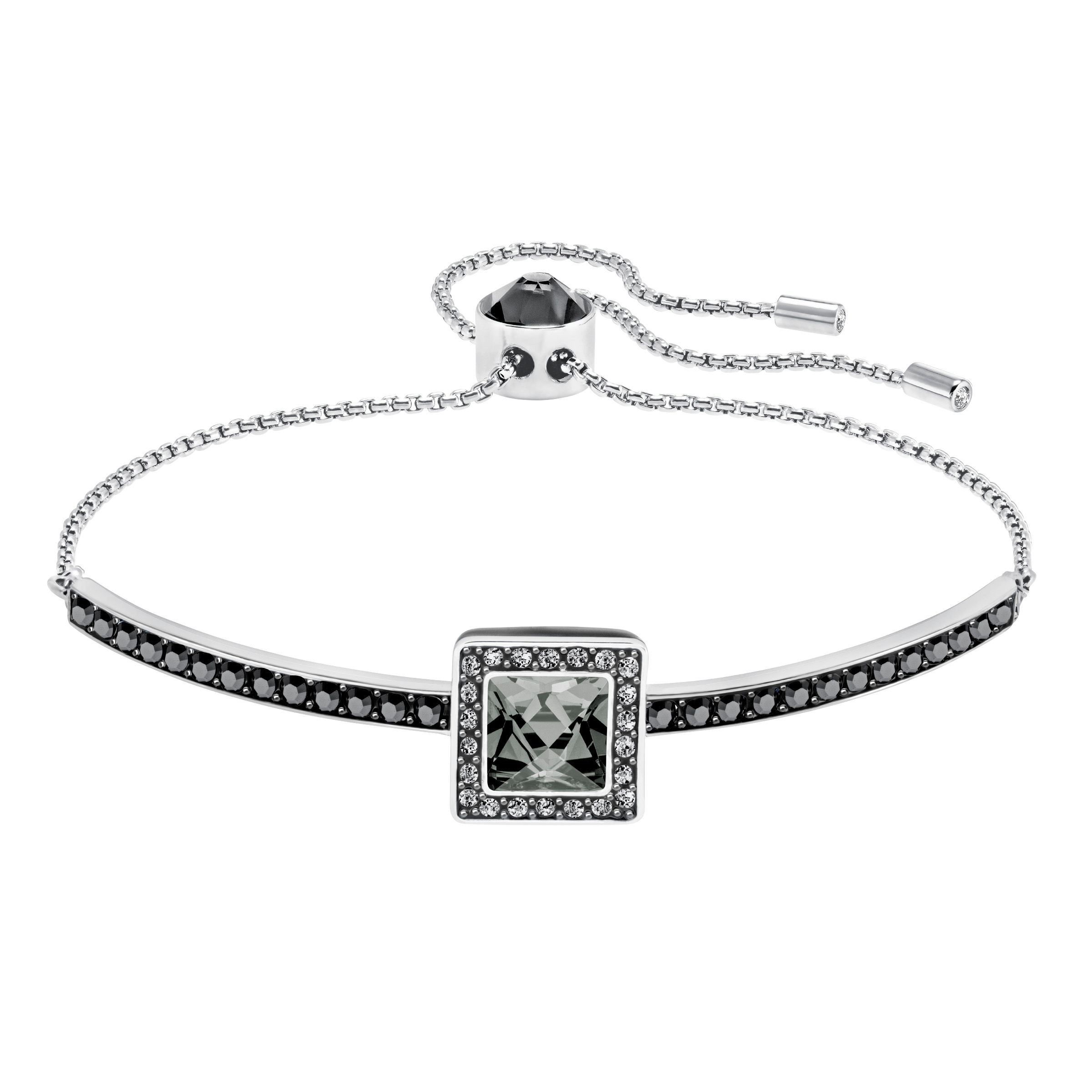 Swarovski - BRACCIALE RIGIDO GENTLY SQUARE, NERO 5276323