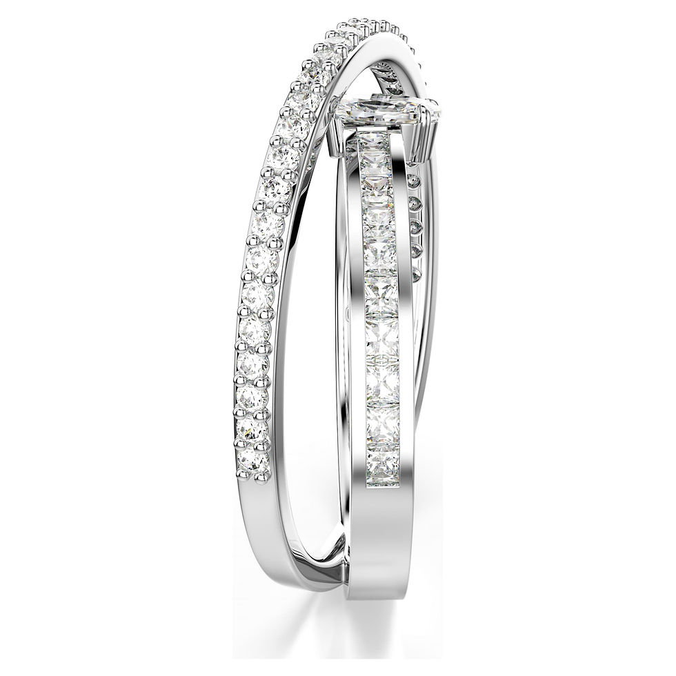 Miniatura: Swarovsky -  ANELLO HYPERBOLA, TAGLIO MISTO, BIANCO, PLACCATO RODIO 5691232