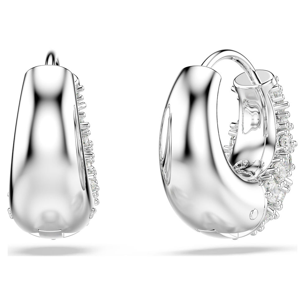 Miniatura: Swarovski -  ORECCHINI SUBLIMA, BIANCHI, PLACCATO RODIO 5732282