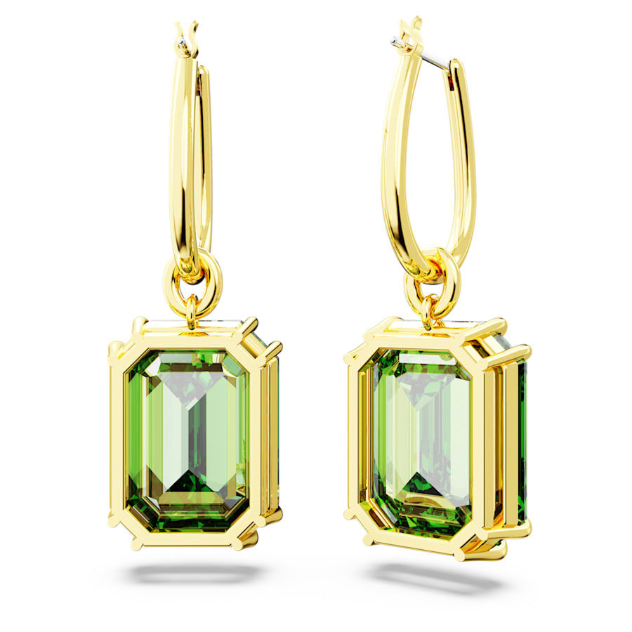 Miniatura: Swarovski - ORECCHINI PENDENTI MILLENIA OTTAGONALE, VERDI, PLAC COL ORO5676071