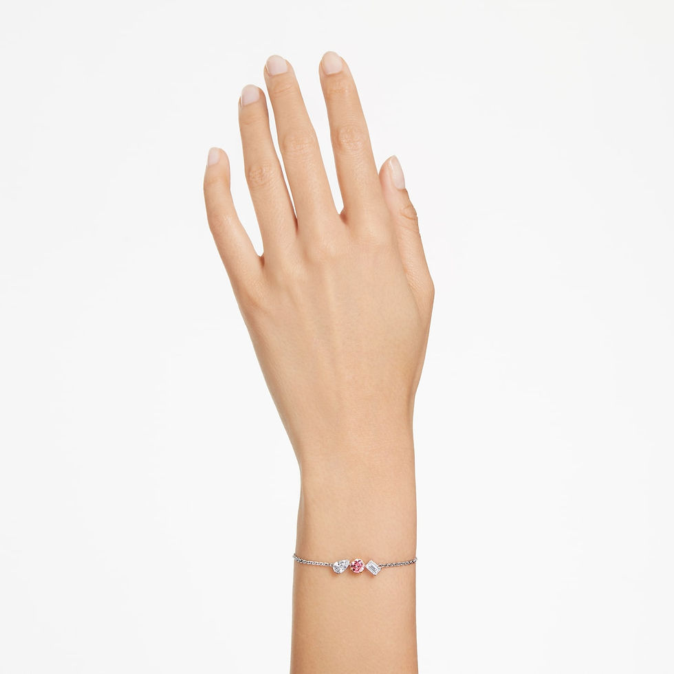 Miniatura: Swarovski - BRACCIALETTO MESMERA TAGLIO MISTO, ROSA, PLACCATO RODIO 5668361