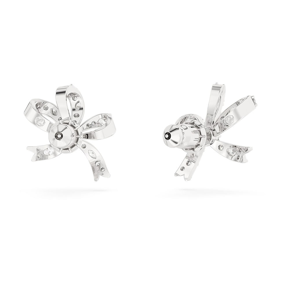 Miniatura: Swarovski - ORECCHINI A LOBO VOLTA FIOCCO, PICCOLI, BIANCHI, PLAC RODIO 5647579