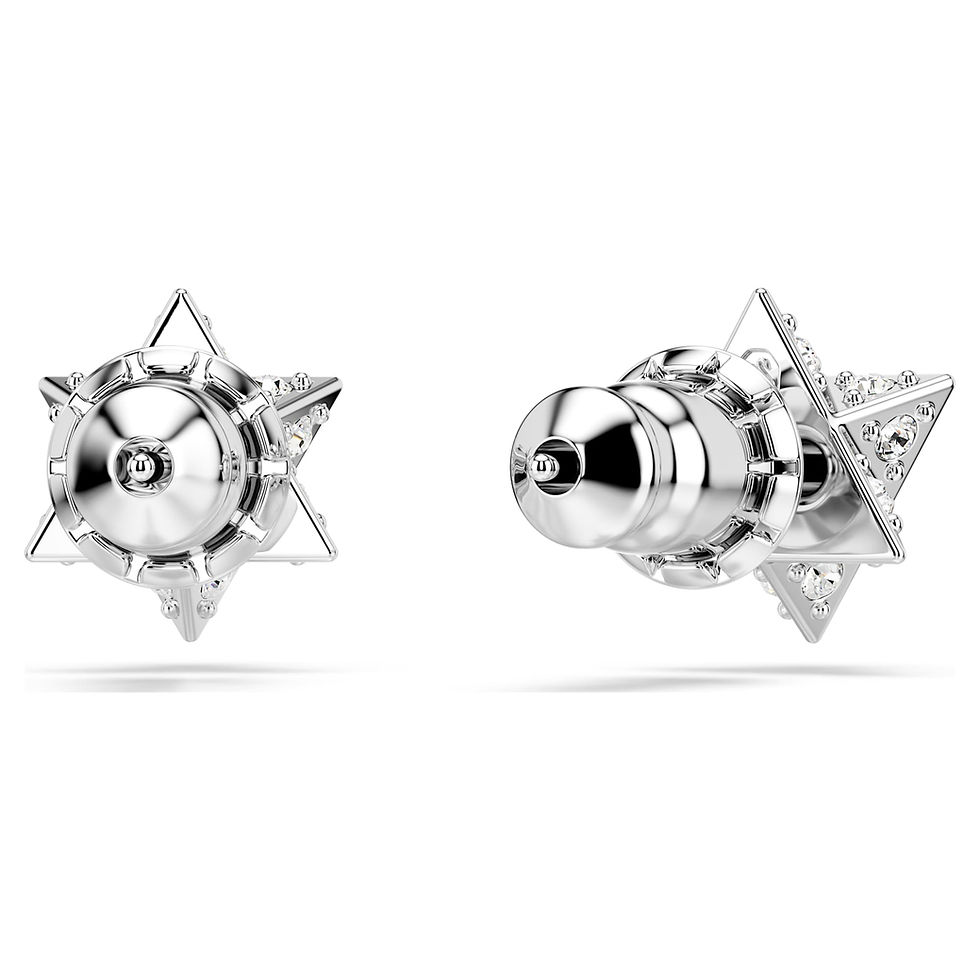Miniatura: Swarovski -  ORECCHINI A LOBO DEXTERA ROUND, STELLA, BIANCHI, P RODIO 5700322