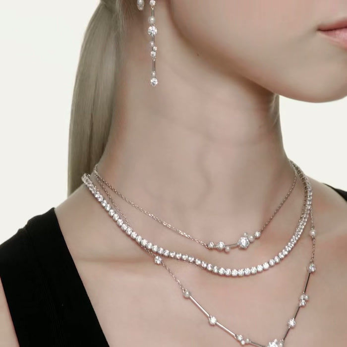 Miniatura: Swarovski -  ANELLO COCKTAIL MATRIX, CRYSTAL PEARL, BIANCO, PLACC RODIO 5705612