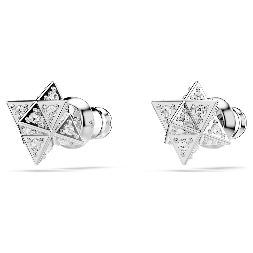 Miniatura: Swarovski -  ORECCHINI A LOBO DEXTERA ROUND, STELLA, BIANCHI, P RODIO 5700322