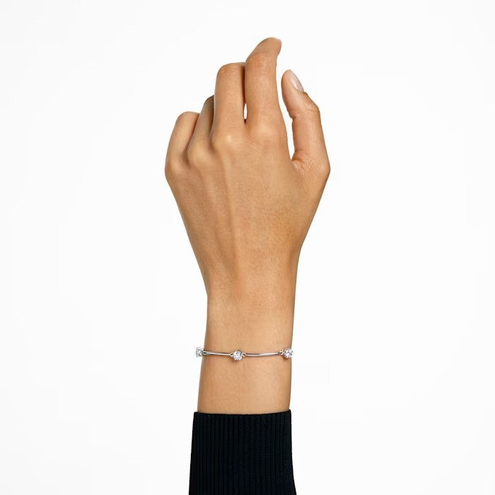 Miniatura: Swarovski - BRACCIALE RIGIDO CONSTELLA TAGLIO TONDO, BIANCO, PLAC RODIO 5641680