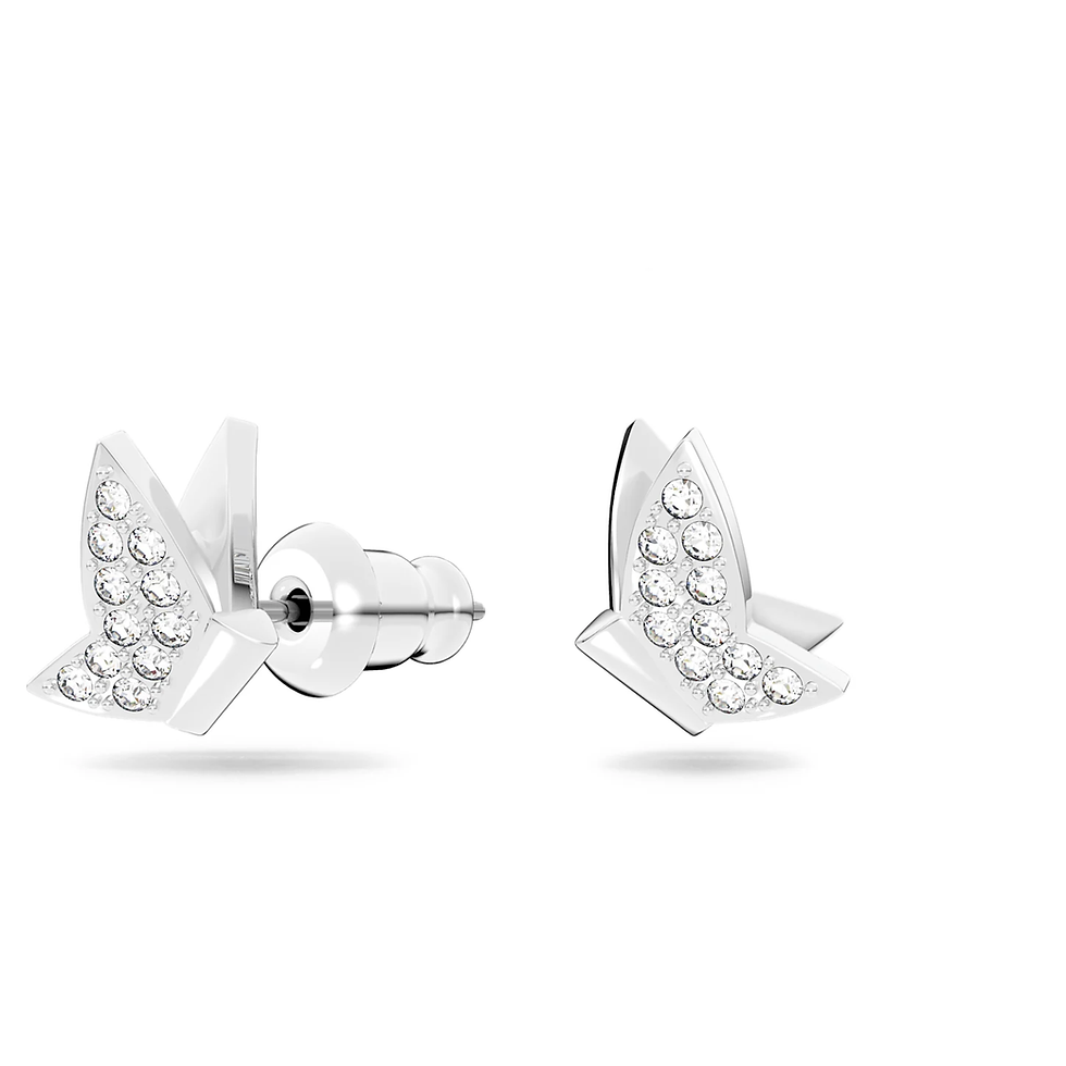 Miniatura: Swarovski - ORECCHINI A LOBO LILIA FARFALLA, BIANCHI, PLACCATO RODIO 5636424