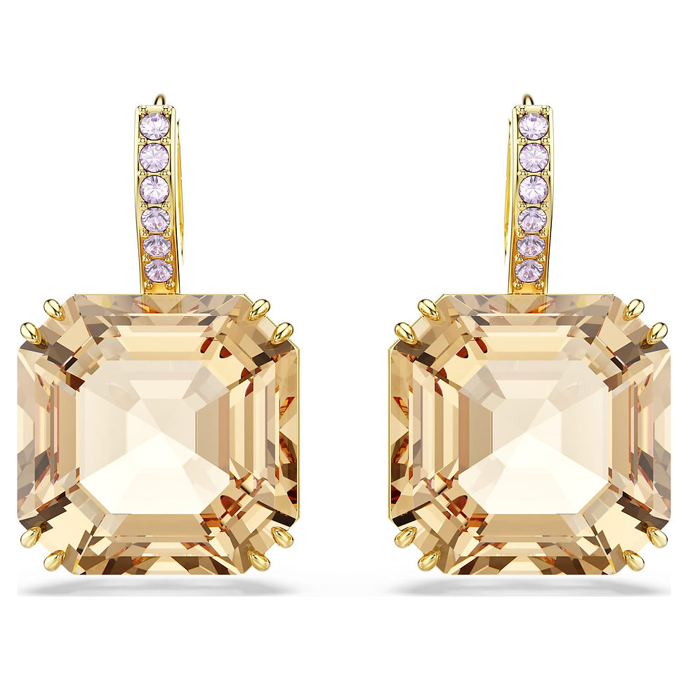 Swarovski - ORECCHINI MILLENIA, TAGLIO MISTO, CARAMELLO, PLAC COLOR ORO 5725744