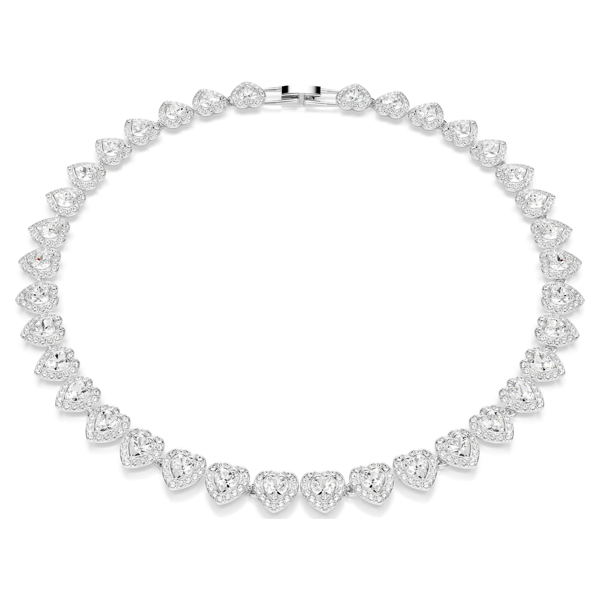 Swarovski - COLLANA ARIANA GRANDE X SWAROVSKI, CUORE, BIANCA,PLAC RODIO 5720857
