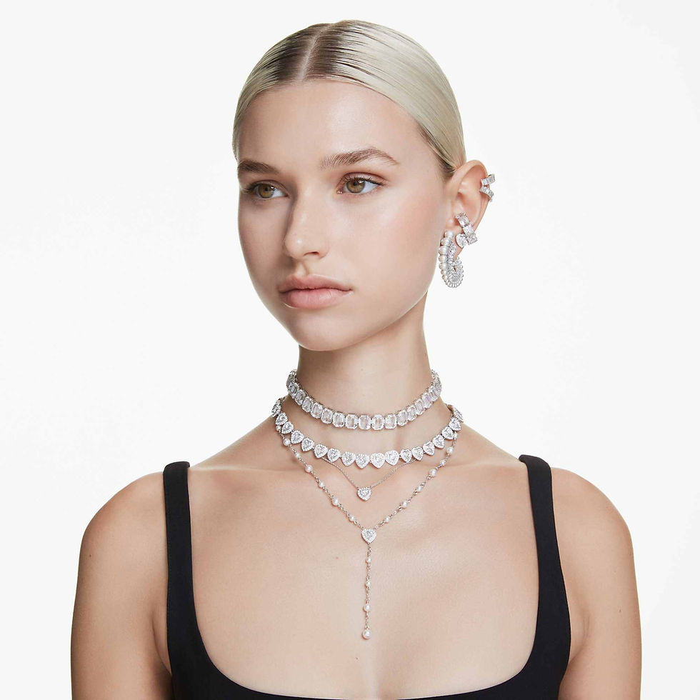 Miniatura: Swarovski - ANELLO MATRIX, TAGLIO BAGUETTE, BIANCO, PLACC COLOR ARGENTO 5714332