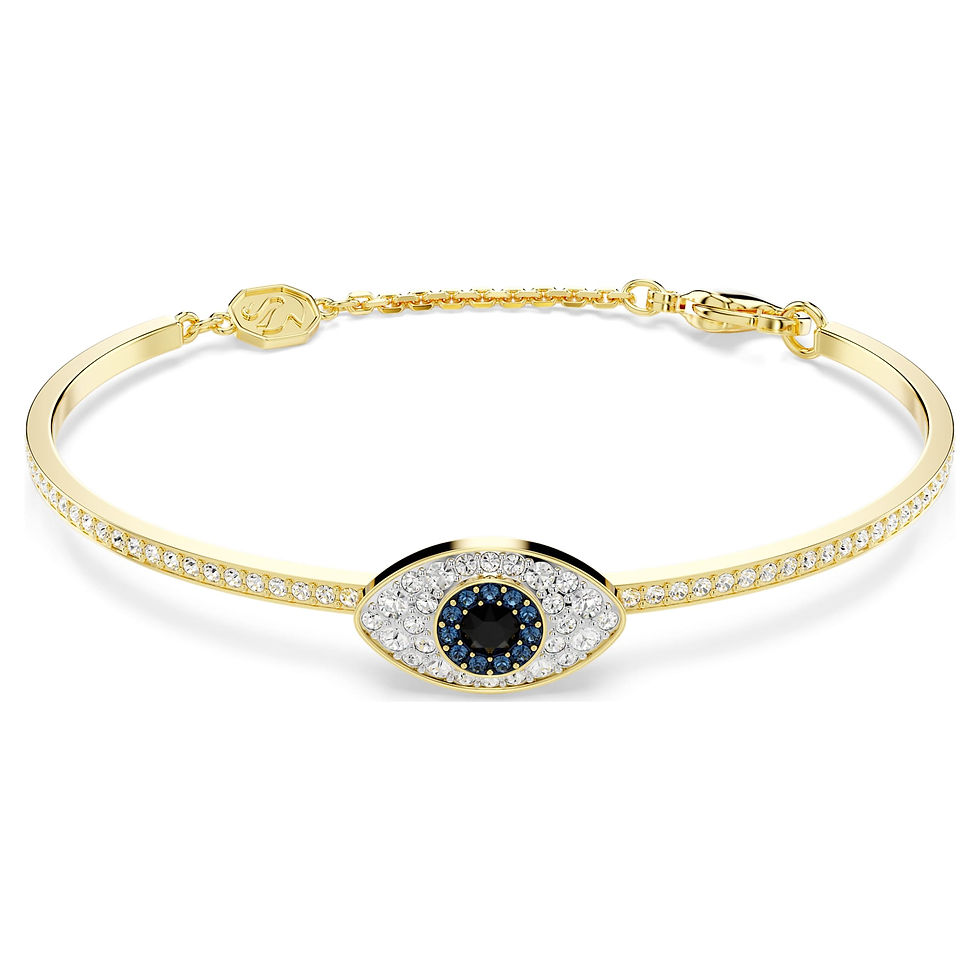 Swarovski - BRACCIALE RIGIDO SYMBOLICA, EVIL EYE, BLU, PLAC COLOR ORO5700879