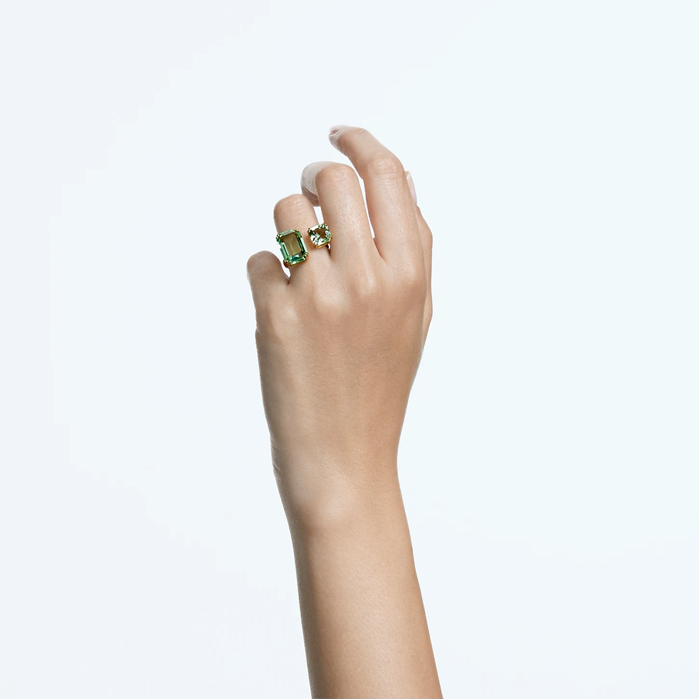 Miniatura: Swarovski - ANELLO COCKTAIL MILLENIA OTTAGONALE, VERDE, P.C.ORO 5619626