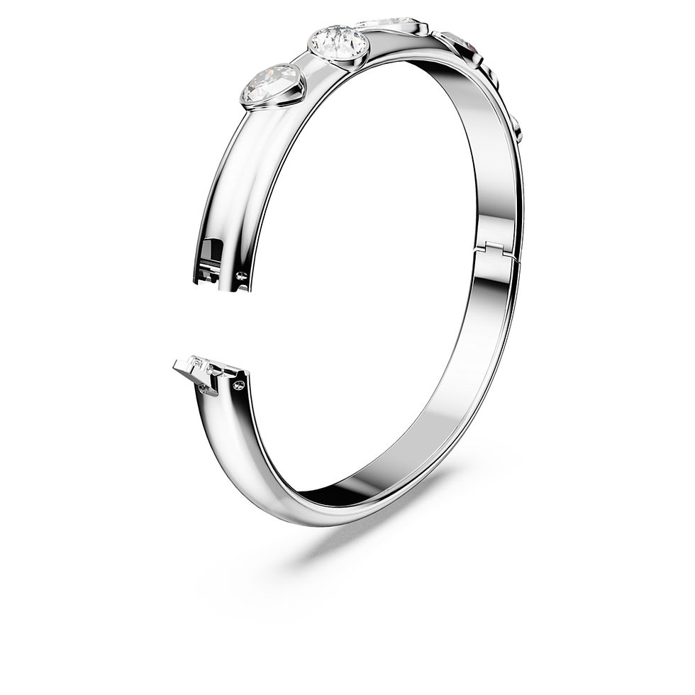 Miniatura: Swarovski -   BRACCIALE RIGIDO DEXTERATAGLIO MISTO, BIANCO, PLAC RODIO 5671193