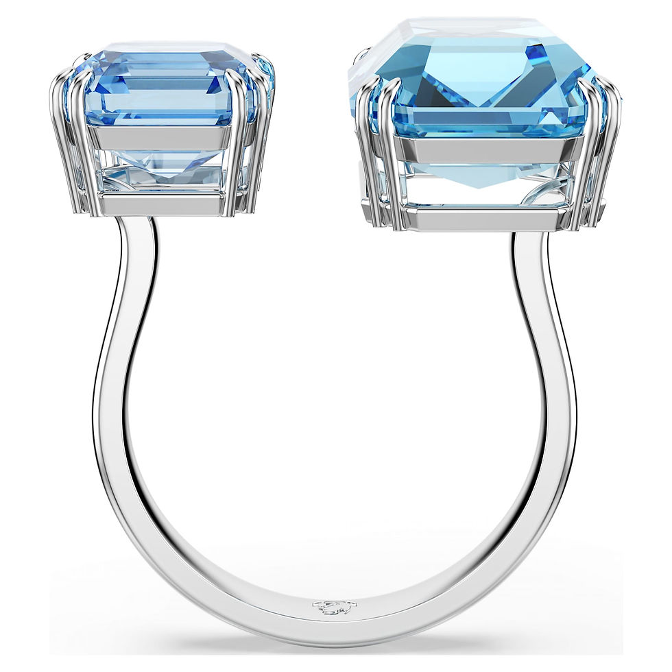 Miniatura: Swarovski -  ANELLO APERTO MILLENIA, TAGLIO OTTAGONALE, BLU, PLAC RODIO 5694142