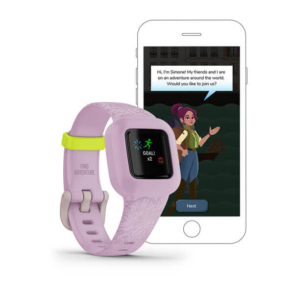 Miniatura: Garmin - Vivofit jr. 3 - Lilac Floral 010-02441-01
