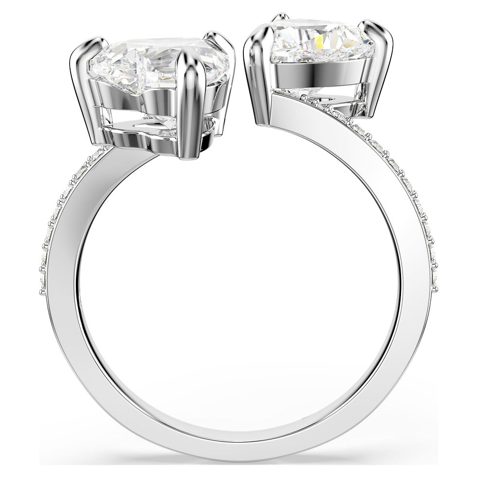 Miniatura: Swarovski -  ANELLO APERTO MESMERA, TAGLIO HEART, PAVÉ,BIANCO,PLAC RODIO 5705591