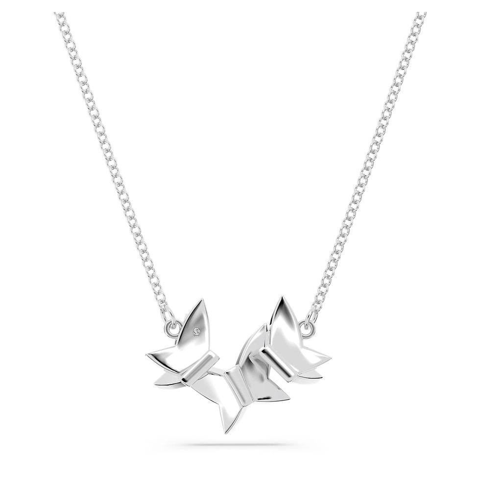 Miniatura: Swarovski - COLLANA LILIA FARFALLA, BLU, PLACCATO RODIO 5662181