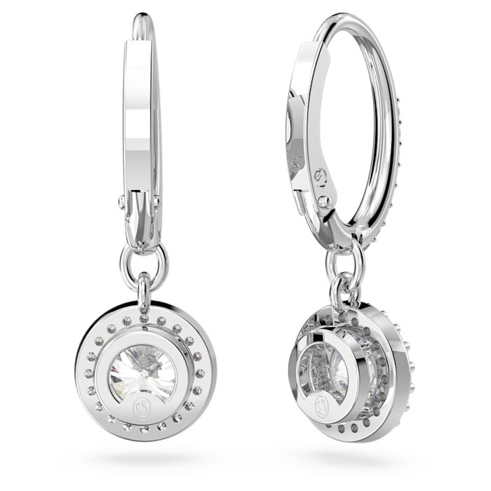 Miniatura: Swarovski - ORECCHINI PENDENTI CONSTELLA TONDO, PAVÉ, BIANCHI, PLAC ROD  5636270