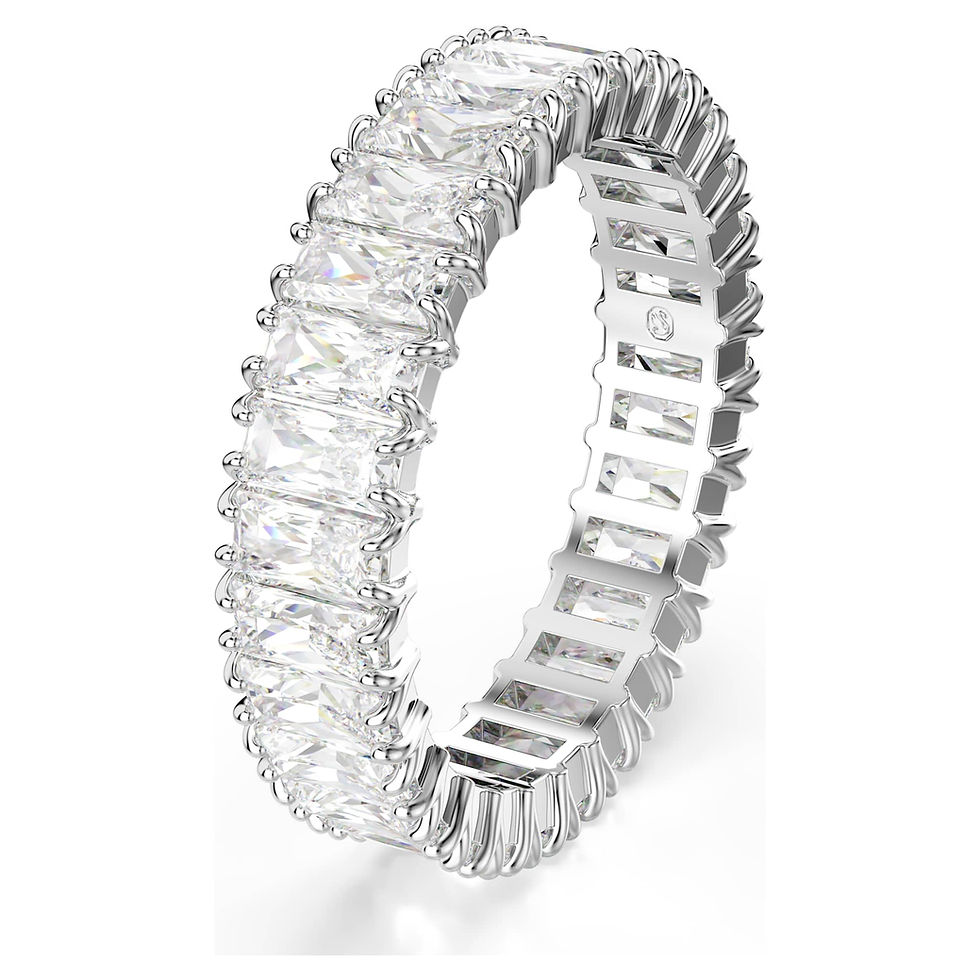 Miniatura: Swarovski -  ANELLO MATRIX, TAGLIO BAGUETTE, BIANCO, PLAC COLOR ARGENTO 5714334